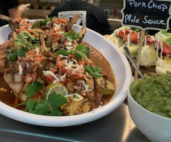 Pork Chop & Mole Sauce